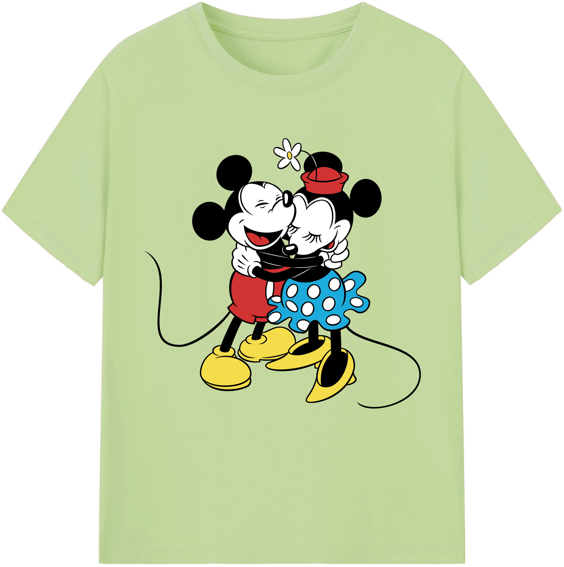 （画像用） ミッキーマウス Mickey Mouse 綿100％半袖Tシャツ（フロントプリント）